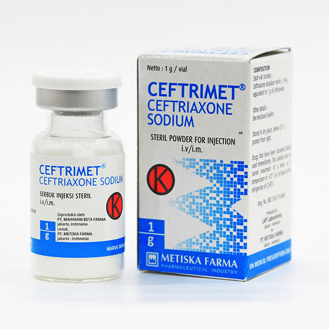 CEFTRIMET, Ceftriaxone Sodium, Metiska Farma