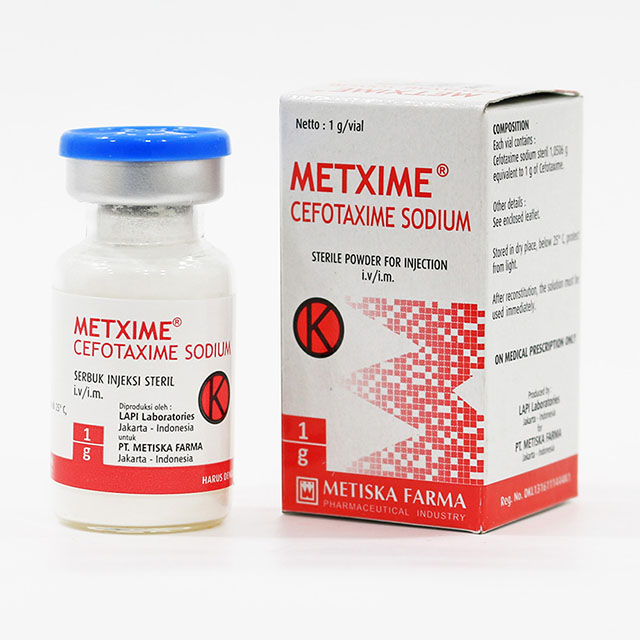 METXIME vial Cefotaxime, Metiska Farma