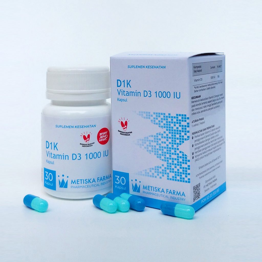 D1k kapsul Vitamin D3 1000 IU